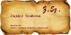 Zajácz Szabina névjegykártya